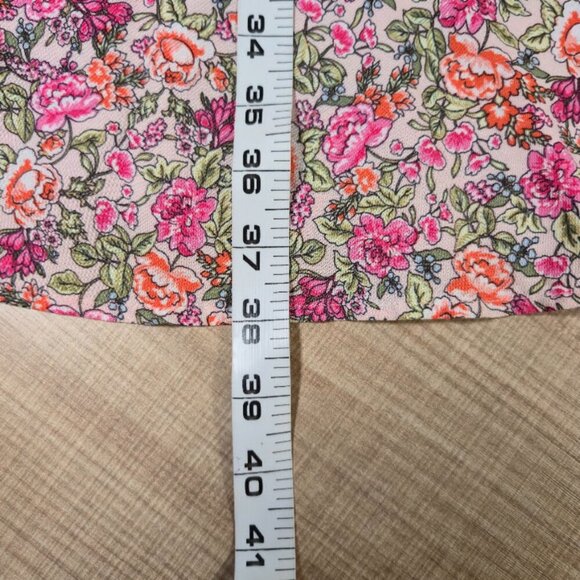 Old Navy Floral Dress Women Size Large Tall Pink Feminine Coquette Preppy - Picture 6 of 7
